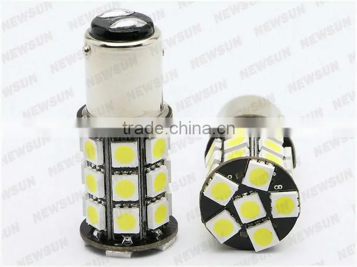 canbus car led p21/5W bay15d 1157 27 led smd 5050 27smd 1157 led brake stop light bulb lamp WHITE RED YELLOW