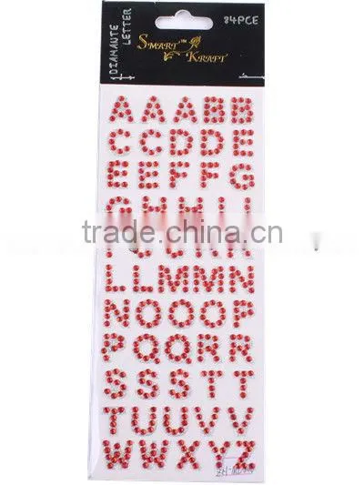 Acrylic Crystal Laptop Letter Sticker