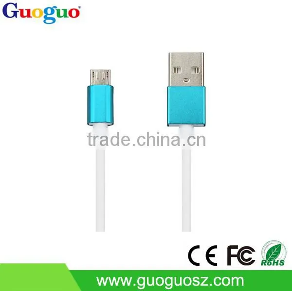 2015 New Products OEM/ ODM Colorful Round Micro USB Cable for Samsum Galaxym Lenovo, Xiaomi