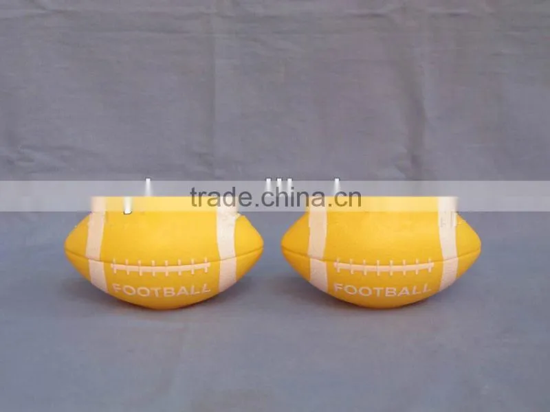 colorful American football shaped bowl
