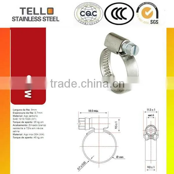 Germany style hose clip