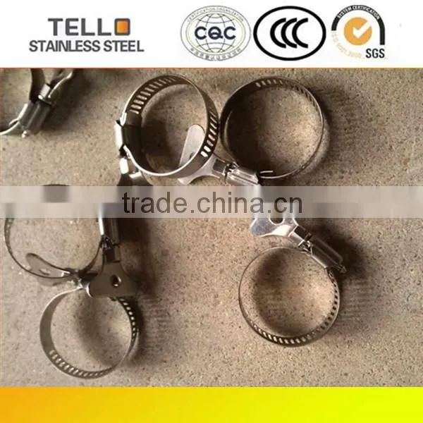 316 stainless steel worm gear hose clamps