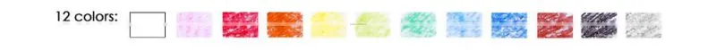 8/10/12PCS 100MMX11MM Good Quality Wax Crayon.