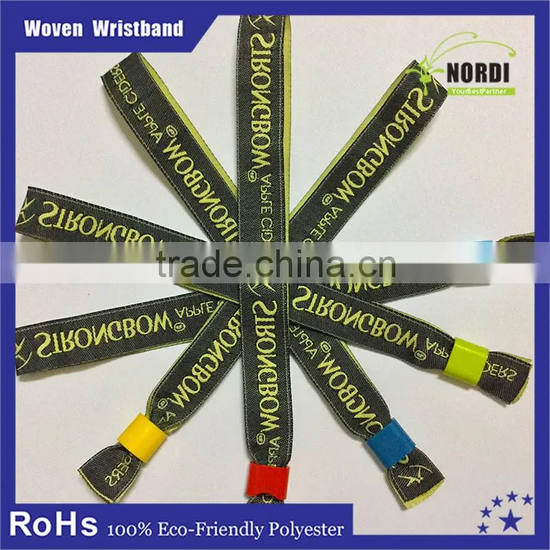 Single Cheap Custom Festival Woven Fabric Wristband for Events&smart wristband