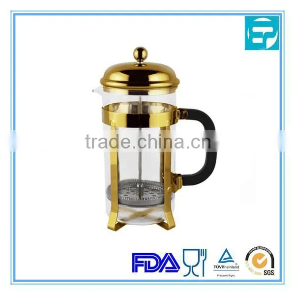 Borosilicate Glass gold-plating french coffee