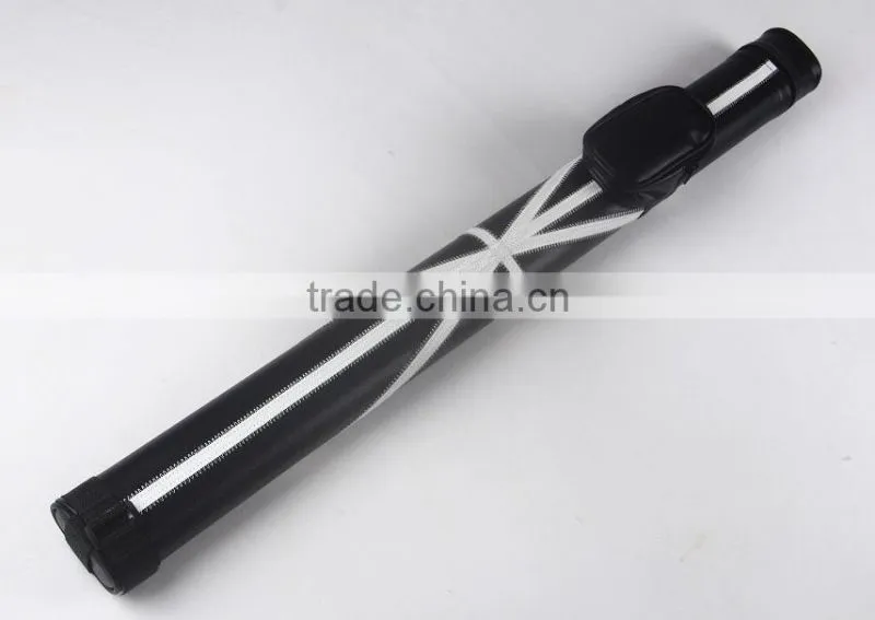 New at stock 1/2-pc patchwork leather cue stick case / bag billiard accessories