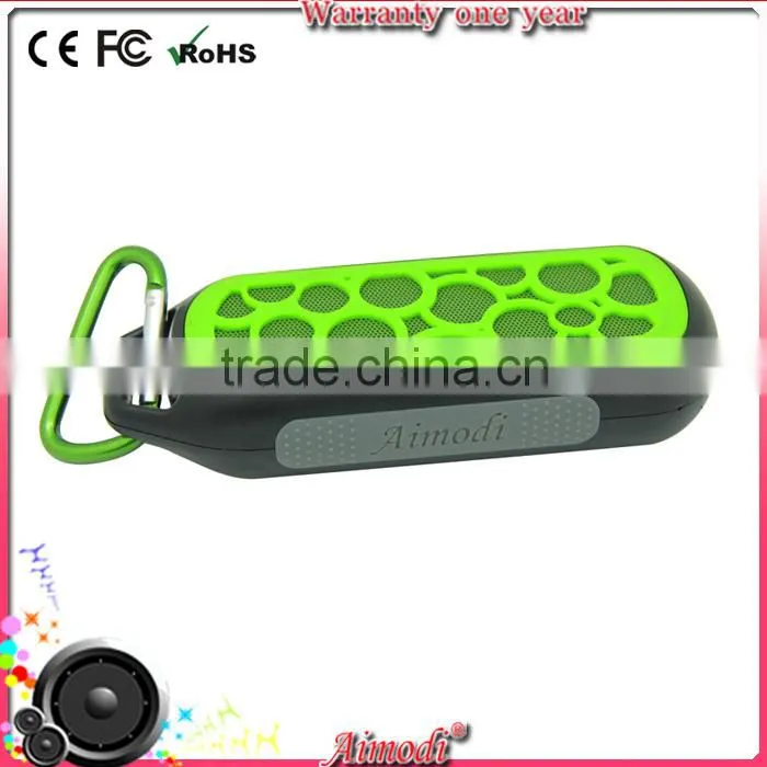 2016 new design protable waterproof bluetooth speaker with bluetooth speaker with hang