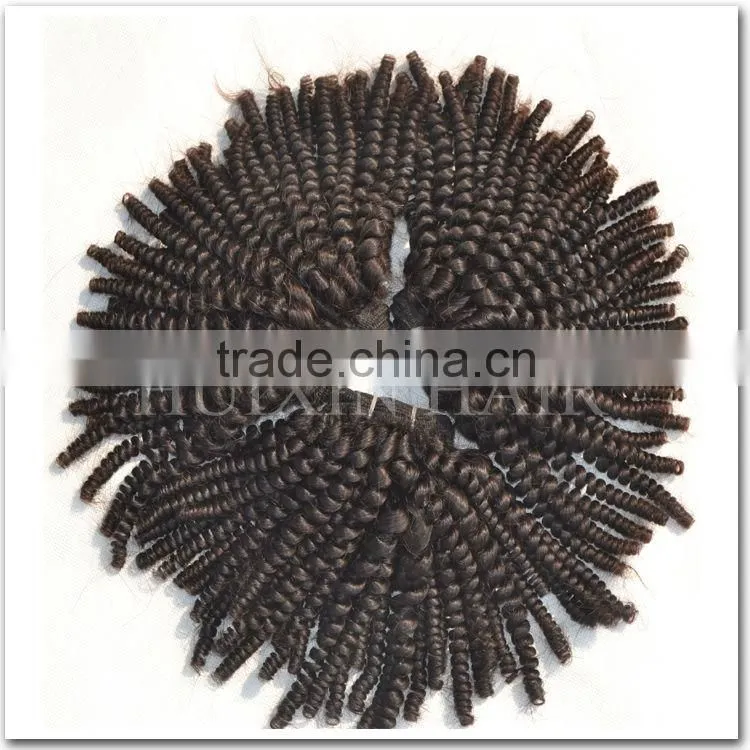 Afro Kinky Curly Human Hair weave Blonde Hair 16inches Peruvian