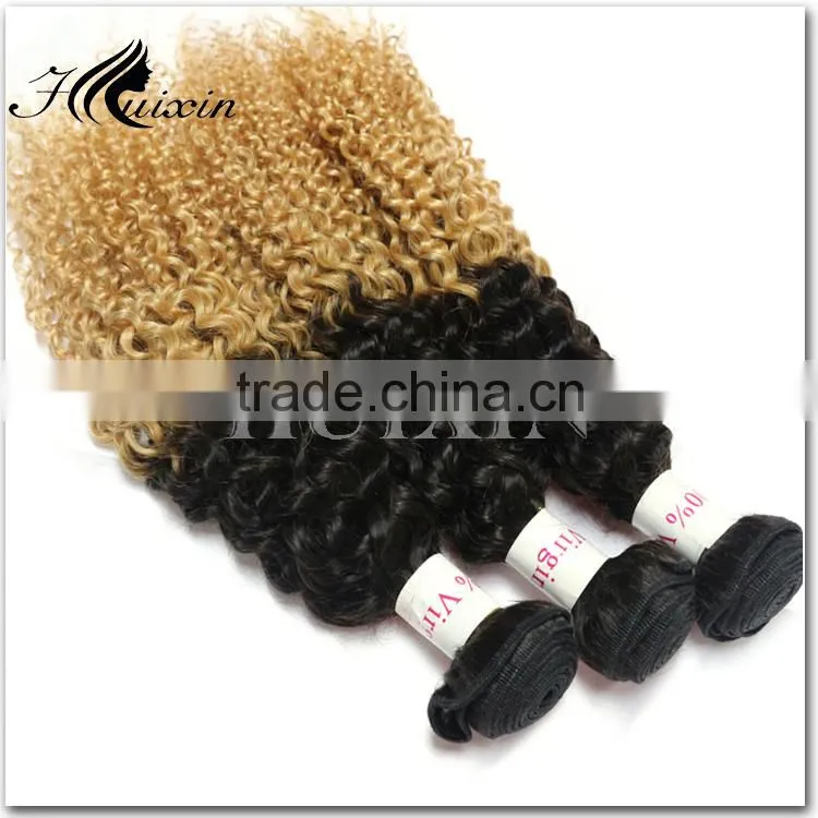 Burmese and Cambodia ombre deep curly human hair/ hair dye human hair extension/100% real virgin indian hair wholesale