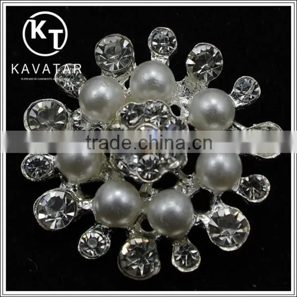 New! Metal pearl beads button wholesales
