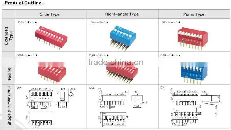 ONPOW 2 pin piano switch(Rohs)