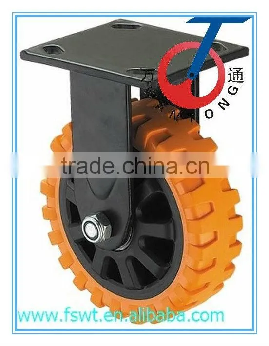industrial hummer heavy duty polyurethane fixed slip hardware casters