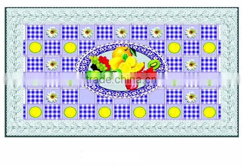 2015 Newest transparent printed all-in-one pvc table cover piece/roll
