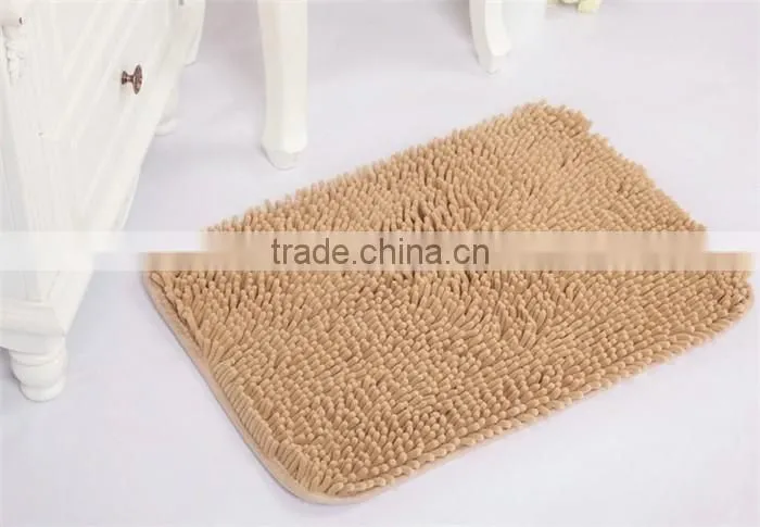 loop pile polyester chenille bath rug