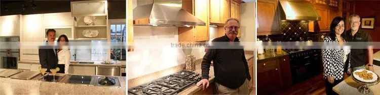 FREE 3D rendering prefab MDF kitchen cabinet with kitchen island