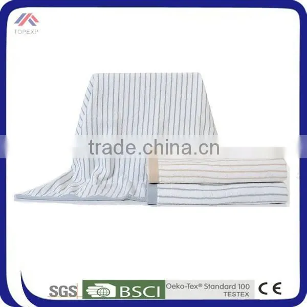 Light-Colored Bath Towel Striped Towel