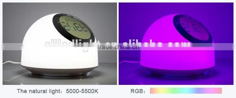 Multi Color led touch light with Digital Alarm Clock Lava Lamp 7 Color Chaning Night Light Touch Led Desk Table Lamp