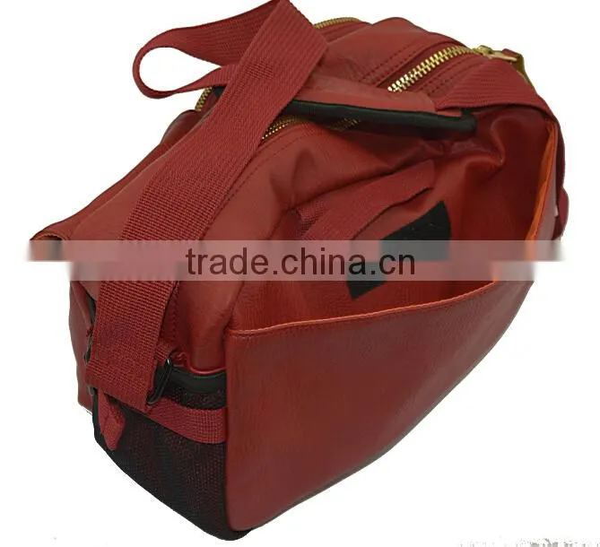 2015 PU leather messenger bag with Iphone case