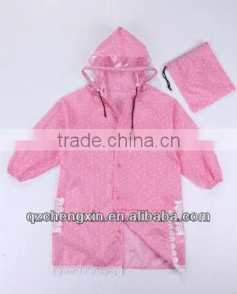 waterproof polyester lady raincoat