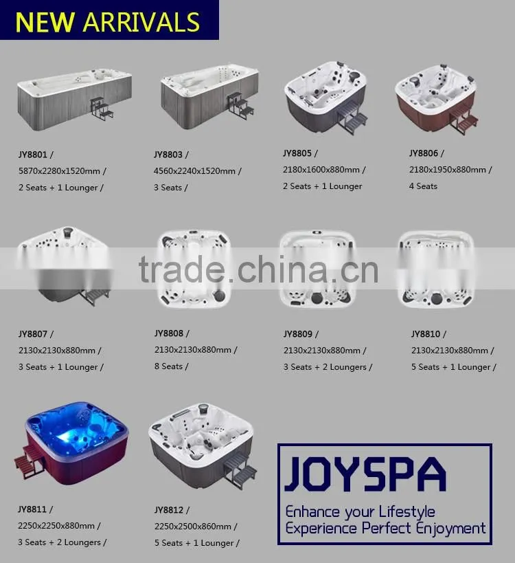 4 Meter Large Acrylic Outdoor Spa for 8 Person JY8001