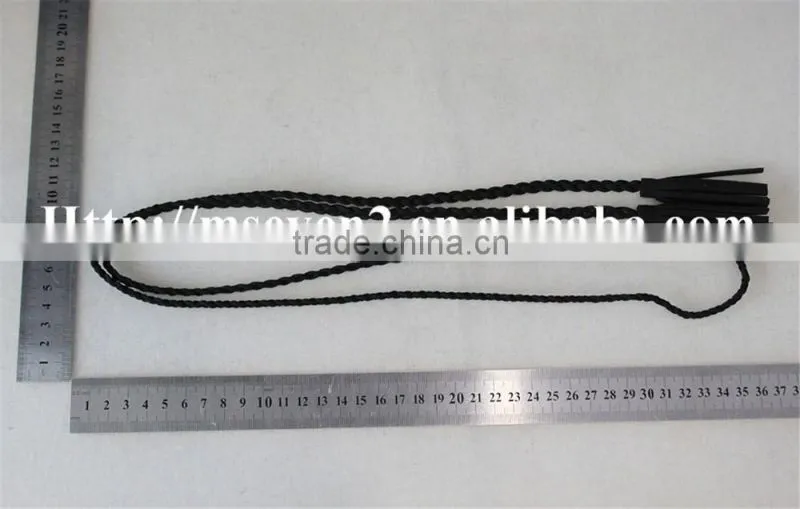 customized size plastic material non-elastic tessles trim, flexible plastic trim in black for jacket