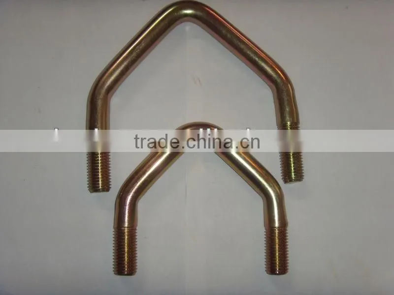 High quality Zinc Plated U Bolts with Nylon locknut/hexagon head botls series/grooved bolts/special bolts /lag bolt