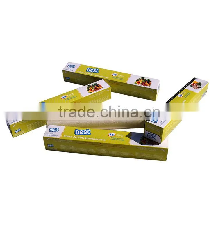 Plastic wrap PVC Cling film, PVC stretch wrap for food packing, Jiachu factory high quality