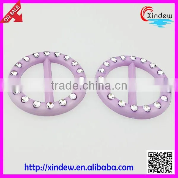 Plastic Belt buckle with diamond, Fashion dress buckles