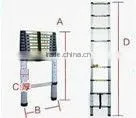 2m 7 steps EN131 extension telescopic aluminium ladder