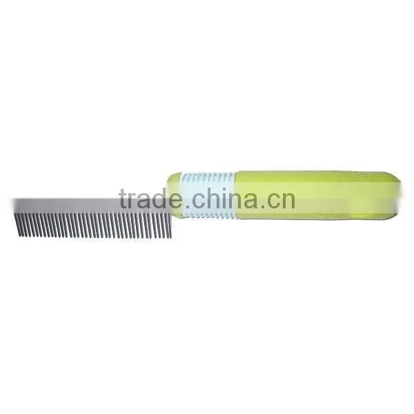 pet grooming comb rubber handle dog comb