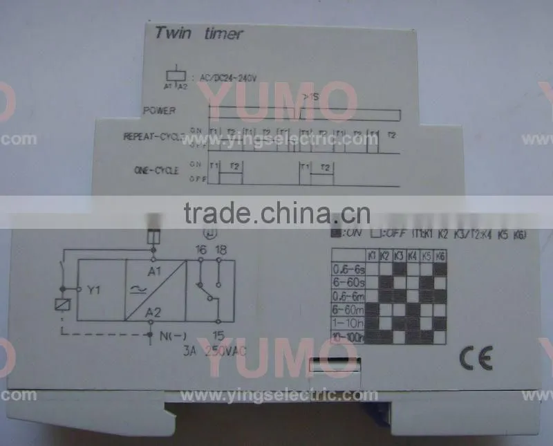 DHC19S-S Twin timer 0.6s-100h