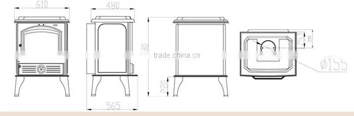 Factory direct selling wood burning stove/Fireplace with low price