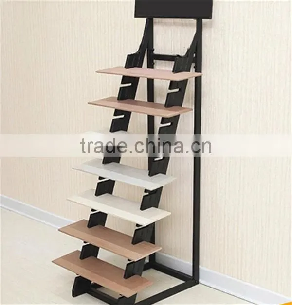 Multi-Tier Flooring Metal Tile Display Rack