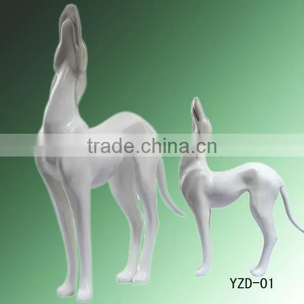 New fashion fiberglass dog mannequin for window display