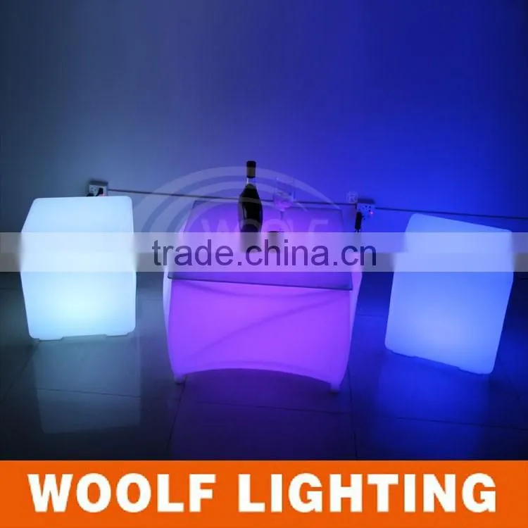 Fashionable Design Nightclub Cube LED Glowing Bar Coffee Table Domestic LED Dinner Table