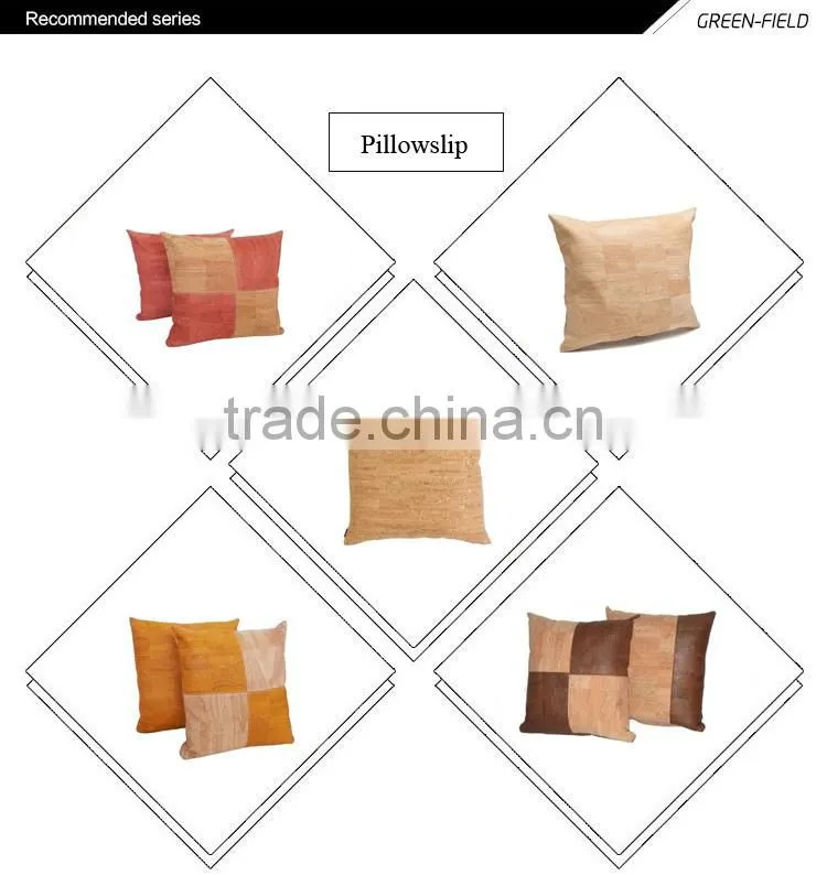 Eco-friendly pillow covers natural cork fabric pillowslip