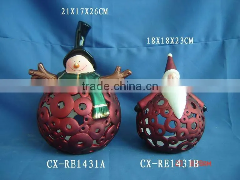 Ceramic Gift Box-ceramic christmas tree candle holder