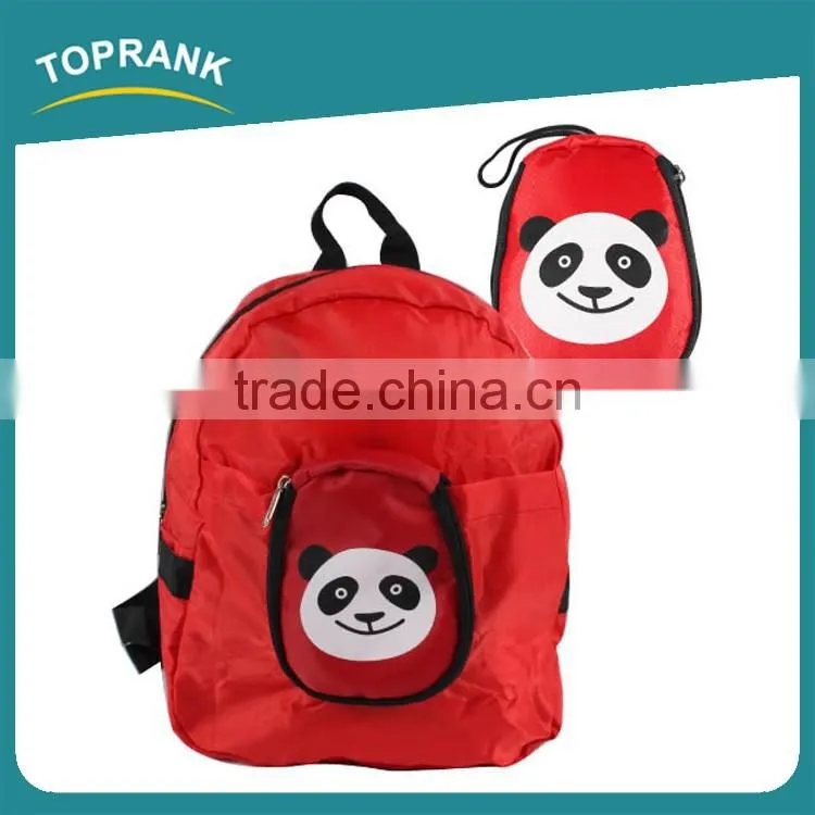 Toprank Custom Cute Design Kids Cartoon Backpack Folding Travel Backpack Hiking Sport Travel Polyester Folding Backpack
