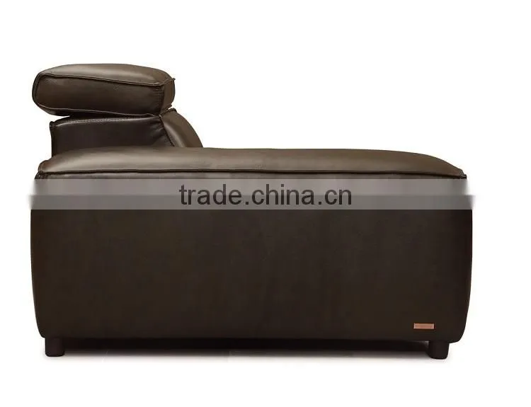 Italian Comfortable Brown Color Corner leather sofa
