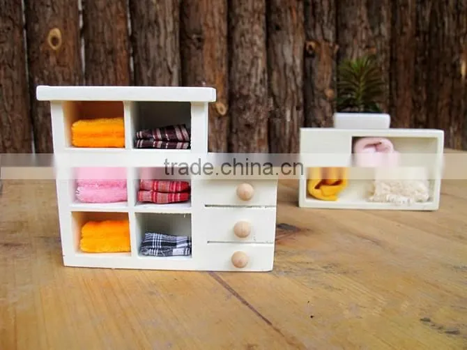 Mini White classic furniture toys,shooting props,Wooden cabinets