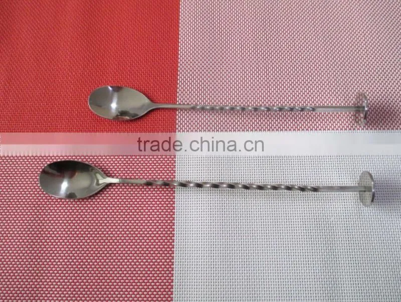 Winolaz stainless steel bar spoon cocktail spoon with twisted handle