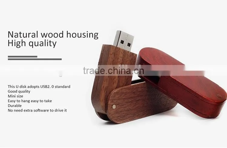 Newest present wooden box bulk general u-disk pen usb flash drive