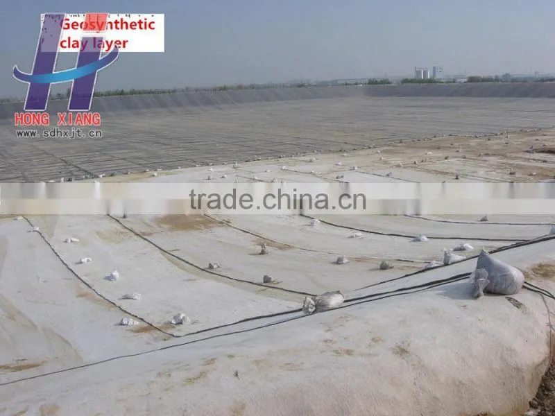 Hot sale of water proof material fish farm tank pond liners clay lake liners Geosynthetic clay liner