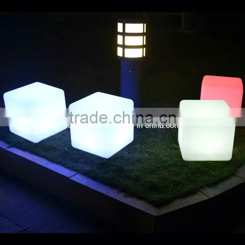 led cube chair /waterproof led light cube stool