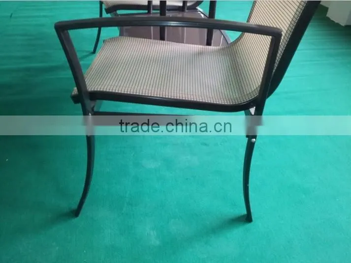 Alu. Sling Chair KD Design Double Seat Garden Chair