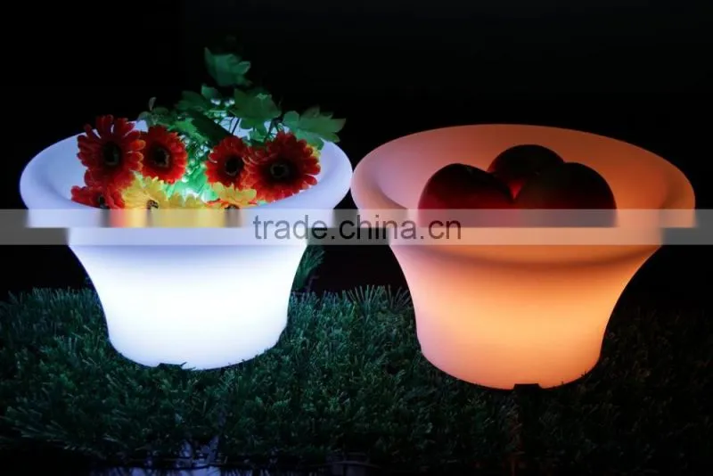 Mini rechargeable battery Outdoor LED Flower Pots Wholesale