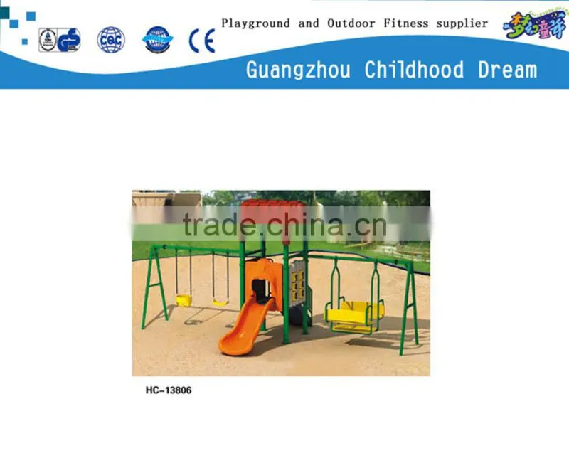 HC-13806 Plastic kids swing & slide sets