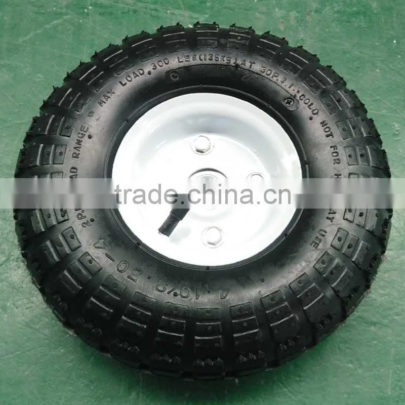 10inch 3.50-4 Metal Rim Air Pneumatic Wheel for Hand Truck