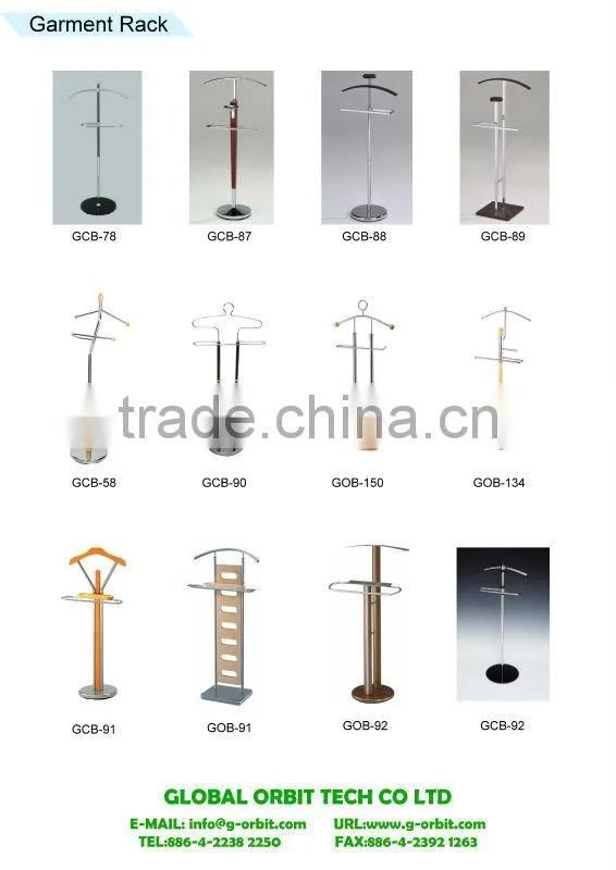 Hotel furniture Metal free standing wooden coat rack