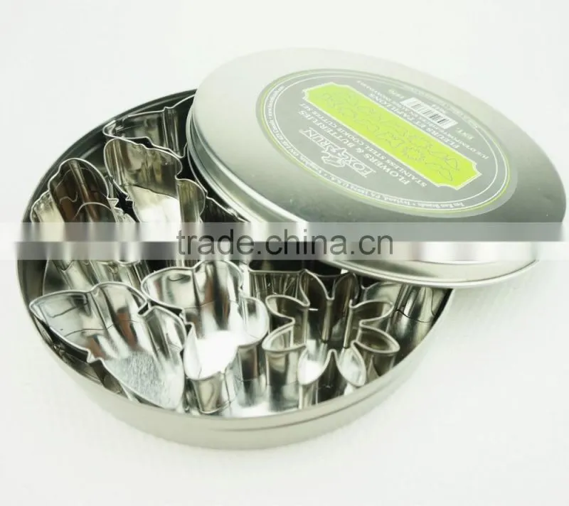 47094 11pcs flowers and butterfly stainless steel cookie cutter set
